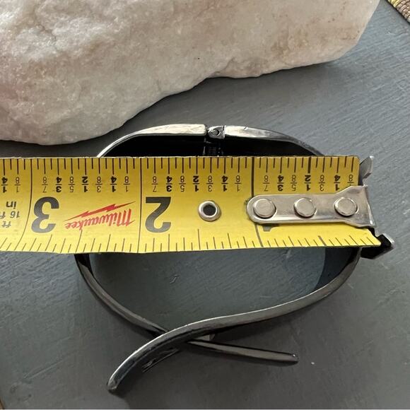 Gunmetal Hinged Bangle Bracelet - Picture 9 of 10